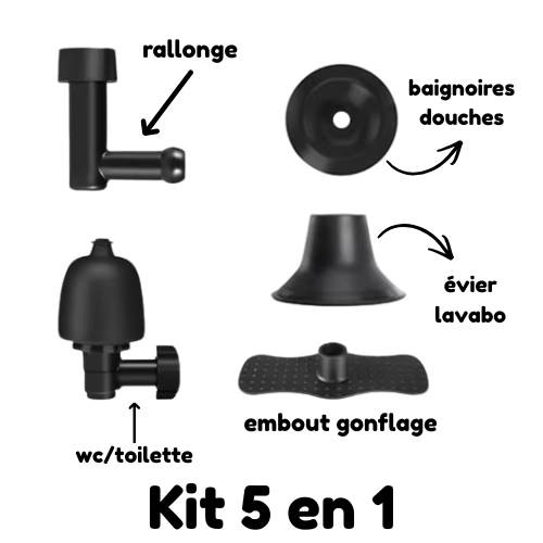kit-5 en 1 (wc,lavabo,évier,douche)